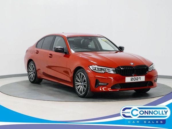 BMW 3-Series Saloon, Petrol Hybrid, 2021, Red