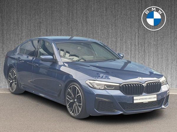 BMW 5-Series Saloon, Diesel Hybrid, 2022, Blue