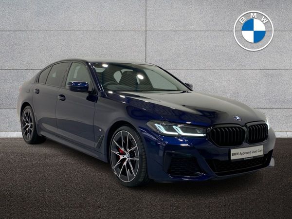 BMW 5-Series Saloon, Petrol Plug-in Hybrid, 2021, Blue