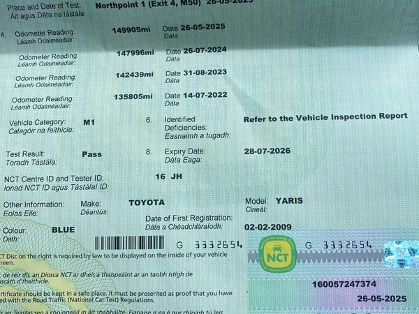 Toyota Yaris Hatchback, Petrol, 2007, Blue