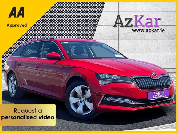 Skoda Superb Estate, Petrol Plug-in Hybrid, 2021, Red
