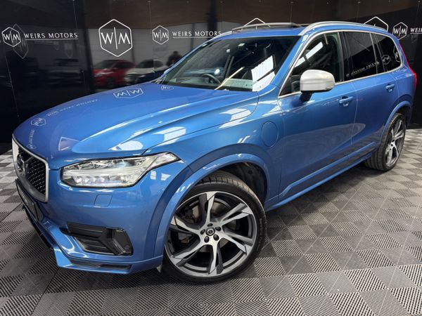 Volvo XC90 SUV, Petrol Plug-in Hybrid, 2019, Blue
