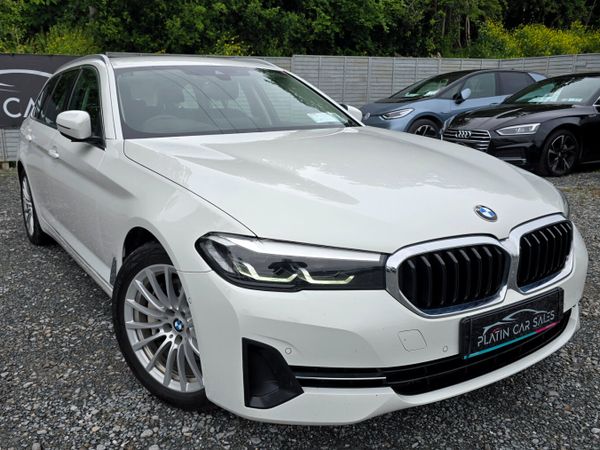BMW 5-Series Estate, Petrol Plug-in Hybrid, 2021, White