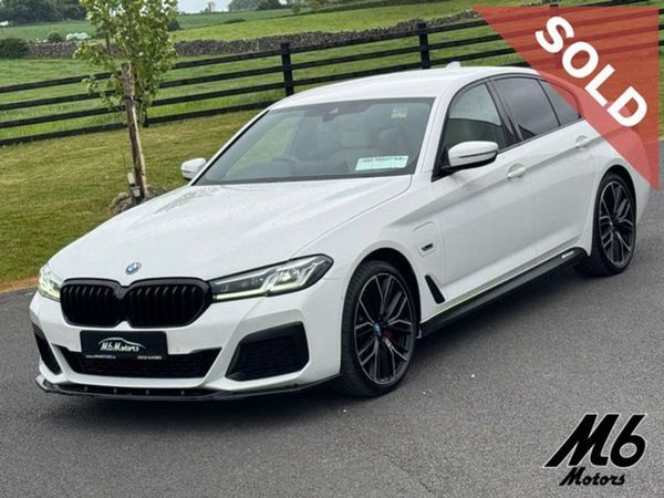 BMW 5-Series Saloon, Hybrid, 2021, White