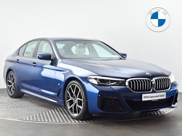 BMW 5-Series Saloon, Diesel Hybrid, 2021, Blue