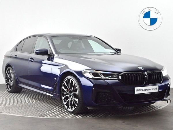 BMW 5-Series Saloon, Petrol Plug-in Hybrid, 2020, Blue
