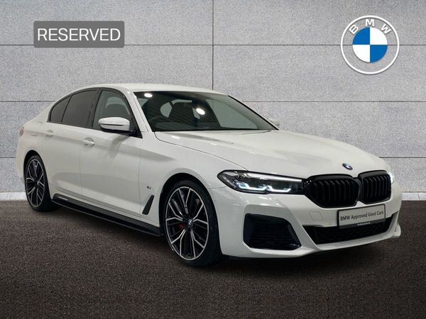 BMW 5-Series Saloon, Diesel Hybrid, 2022, White