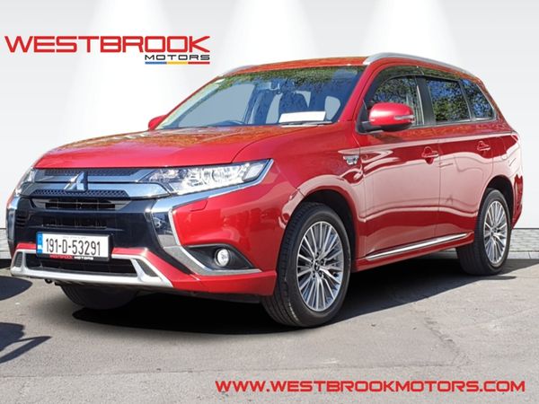 Mitsubishi Outlander Estate, Petrol Hybrid, 2019, Red