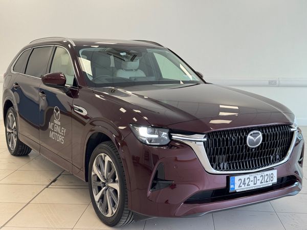 Mazda CX-80 SUV, Petrol Plug-in Hybrid, 2024, Red