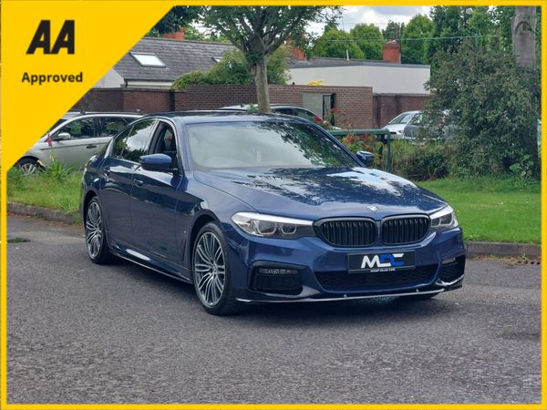BMW 5-Series Saloon, Petrol Hybrid, 2018, Blue