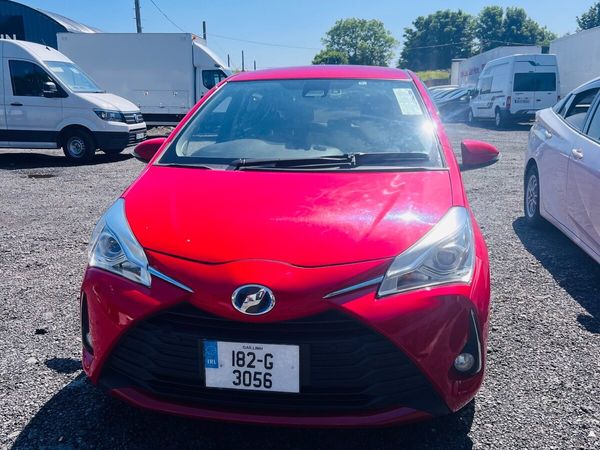 Toyota Vitz Hatchback, Petrol Hybrid, 2018, Red