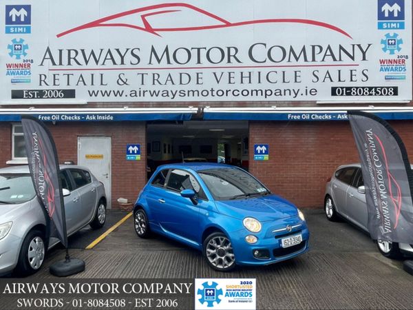Fiat 500 Hatchback, Petrol, 2015, Blue