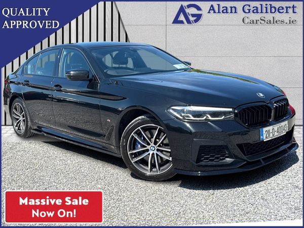 BMW 5-Series Saloon, Petrol Hybrid, 2021, Black