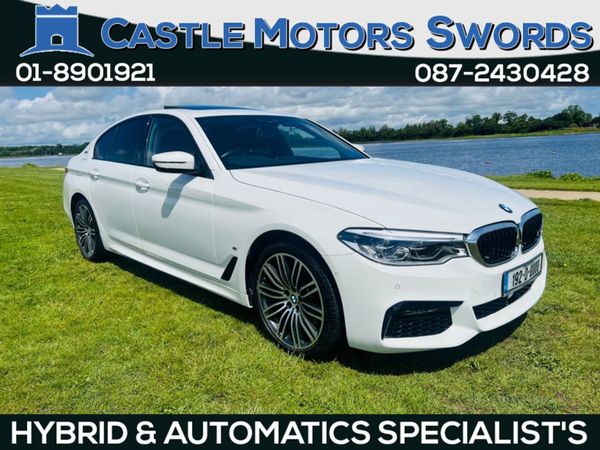 BMW 5-Series Saloon, Petrol Plug-in Hybrid, 2019, White