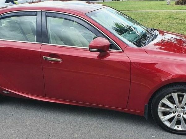 Lexus IS Saloon, Petrol Hybrid, 2014, Red
