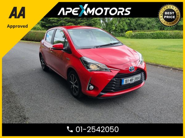 Toyota Yaris Hatchback, Petrol Hybrid, 2018, Red