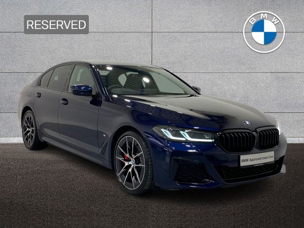 BMW 5-Series Saloon, Petrol Plug-in Hybrid, 2021, Blue