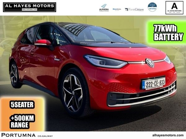 Volkswagen ID.3 Hatchback, Electric, 2022, Red