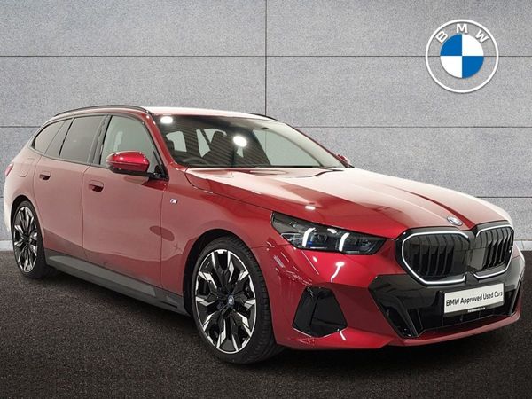 BMW 5-Series Estate, Petrol Plug-in Hybrid, 2025, Red