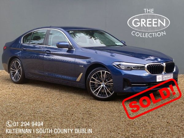 BMW 5-Series Saloon, Petrol Plug-in Hybrid, 2022, Blue