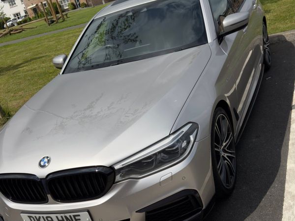BMW 5-Series Saloon, Petrol, 2019, Silver