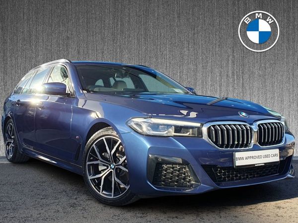 BMW 5-Series Estate, Diesel Hybrid, 2025, Blue