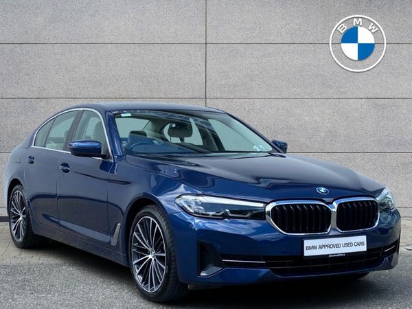 BMW 5-Series Saloon, Diesel Hybrid, 2022, Blue