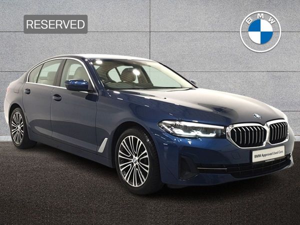 BMW 5-Series Saloon, Diesel Hybrid, 2022, Blue