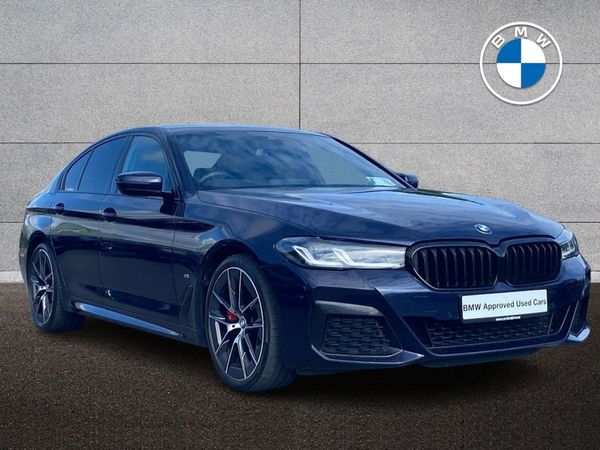 BMW 5-Series Saloon, Diesel Hybrid, 2021, Blue