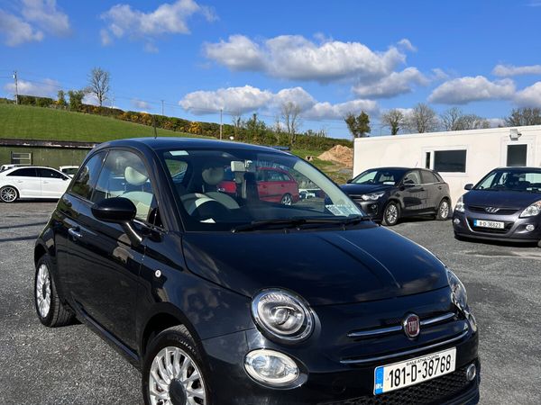 Fiat 500 Hatchback, Petrol, 2018, Black