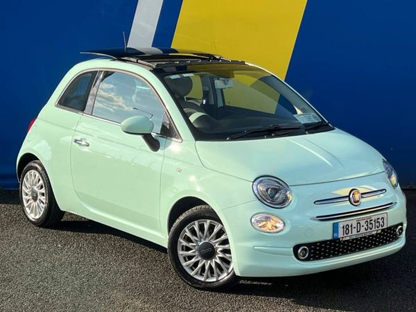Fiat 500 Hatchback, Petrol, 2018, Blue