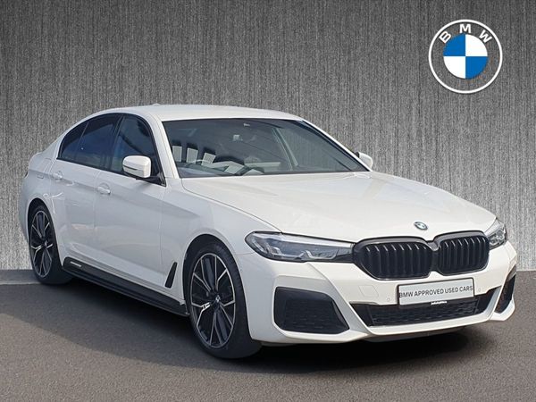 BMW 5-Series Saloon, Petrol Plug-in Hybrid, 2021, White