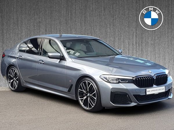 BMW 5-Series Saloon, Diesel Hybrid, 2021, Blue