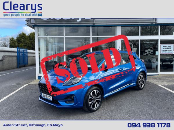 Ford Puma MPV, Petrol Hybrid, 2023, Blue