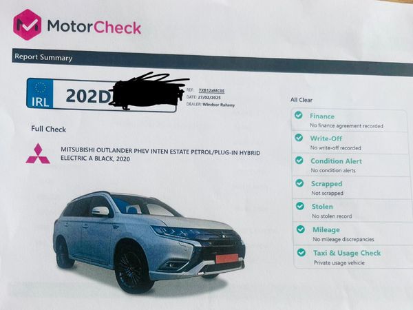 Mitsubishi Outlander SUV, Petrol Plug-in Hybrid, 2020, Black