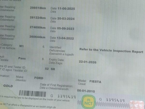 Ford Fiesta Hatchback, Diesel, 2010, Gold