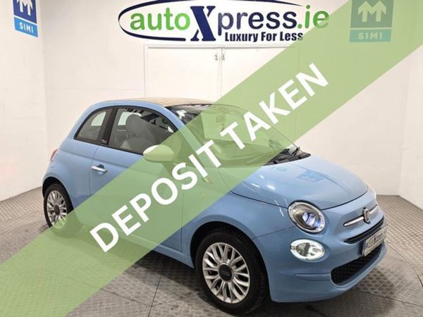 Fiat 500 Hatchback, Petrol, 2018, Blue