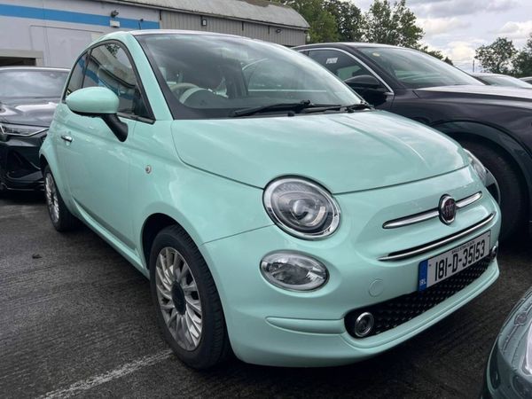 Fiat 500 Hatchback, Petrol, 2018, Blue