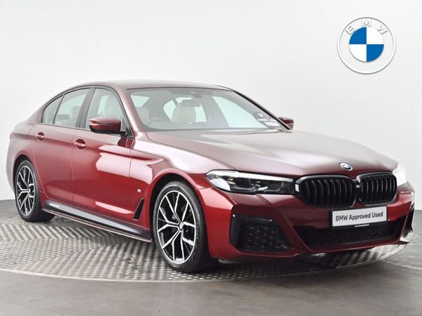 BMW 5-Series Saloon, Diesel Hybrid, 2023, Red
