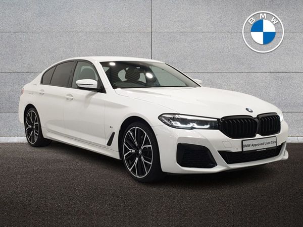 BMW 5-Series Saloon, Petrol Plug-in Hybrid, 2021, White