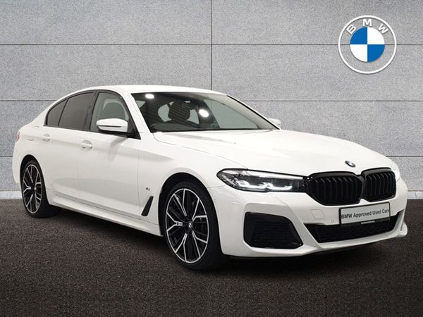 BMW 5-Series Saloon, Petrol Plug-in Hybrid, 2021, White