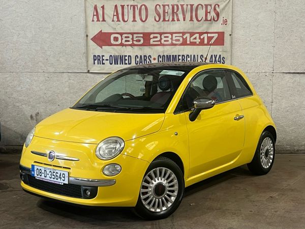 Fiat 500 Hatchback, Petrol, 2008, Yellow