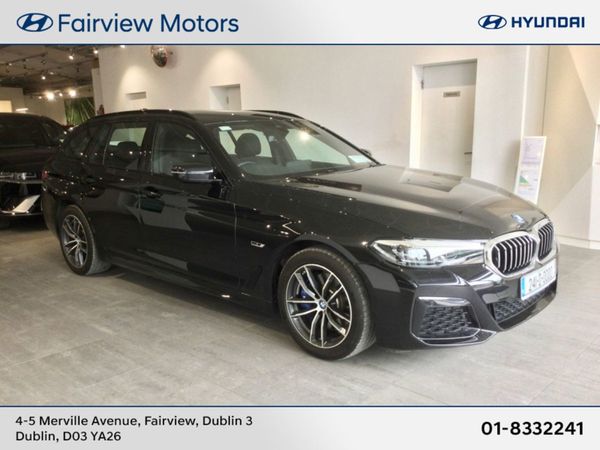 BMW 5-Series Estate, Petrol Plug-in Hybrid, 2024, Black