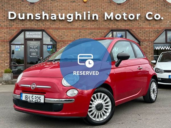 Fiat 500 Hatchback, Petrol, 2016, Red
