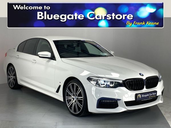 BMW 5-Series Saloon, Petrol Hybrid, 2018, White