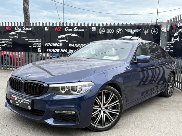 BMW 5-Series Saloon, Petrol Plug-in Hybrid, 2017, Blue
