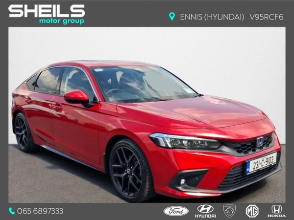 Honda Civic Hatchback, Petrol Hybrid, 2023, Red