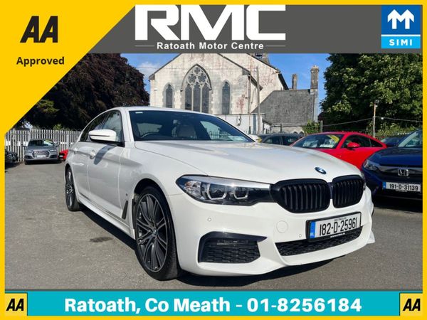 BMW 5-Series Saloon, Hybrid, 2018, White