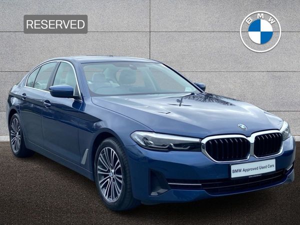 BMW 5-Series Saloon, Diesel Hybrid, 2022, Blue