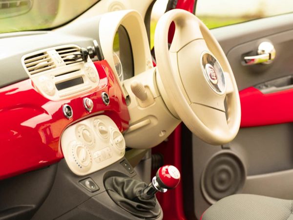 Fiat 500 Hatchback, Petrol, 2015, Red